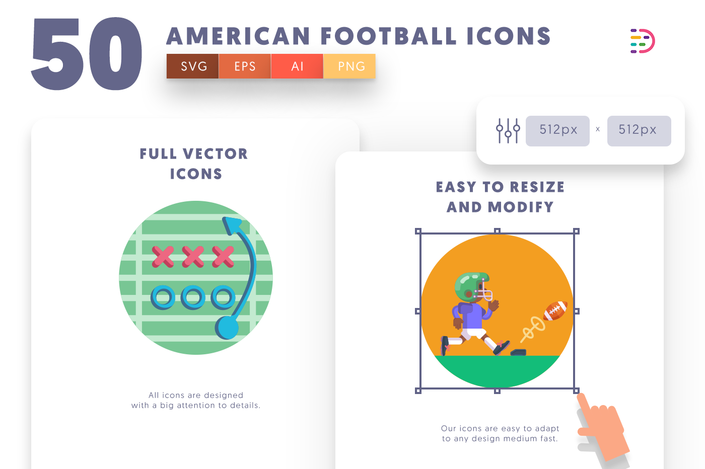 Full vector American football Icons