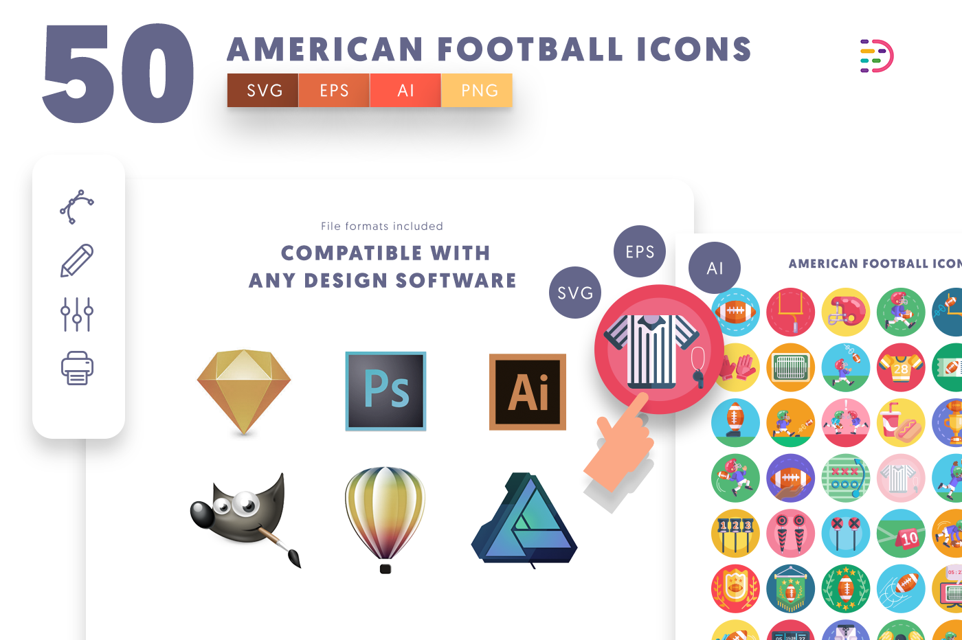  full vector American Football Icons