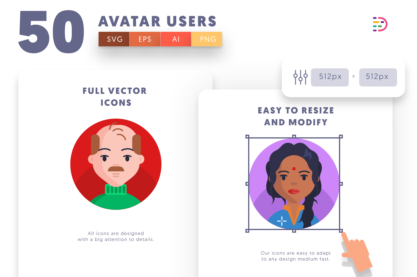 50 Avatar Users Icons Graphic by Dighital Design · Creative Fabrica