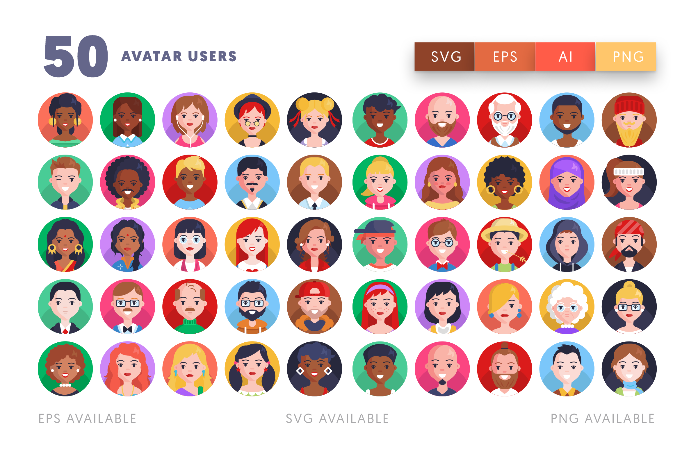 Avatar Users icons png/svg/eps