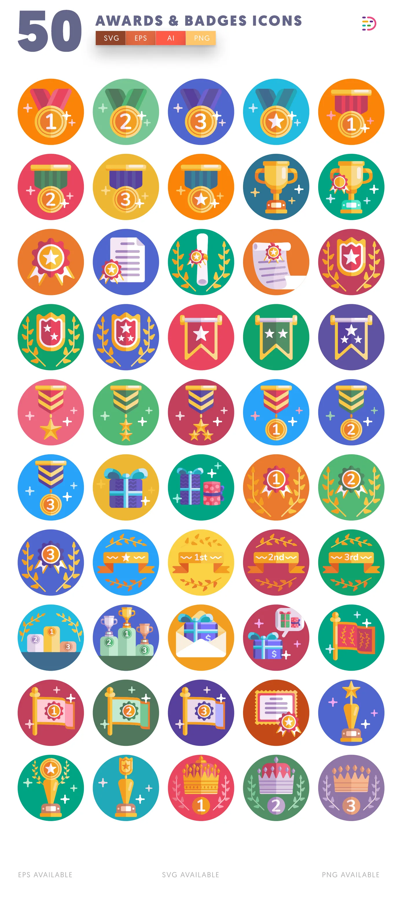 Full vector Awards Badges Icons