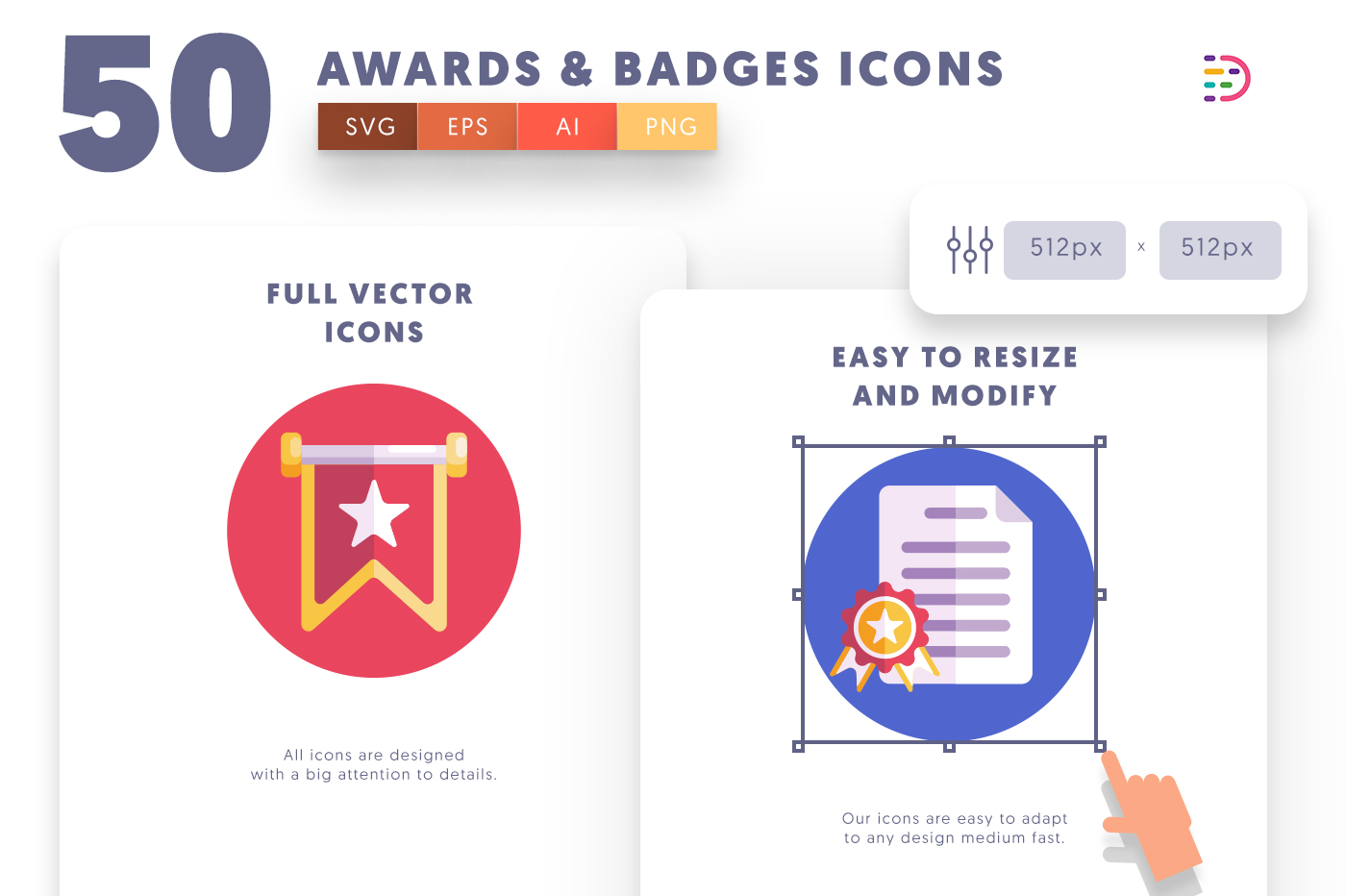 info graphic Awards Badges Icons 