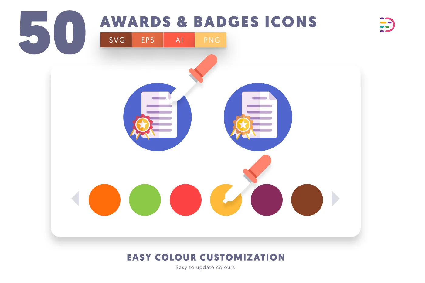 info graphic Awards Badges Icons