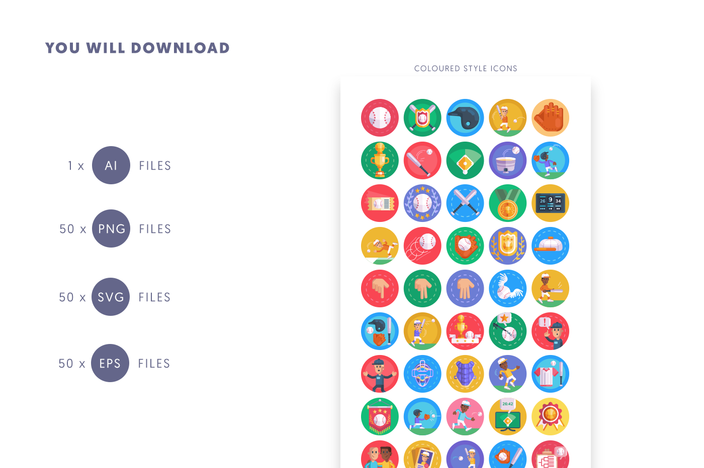 Compatible Baseball Icons pack