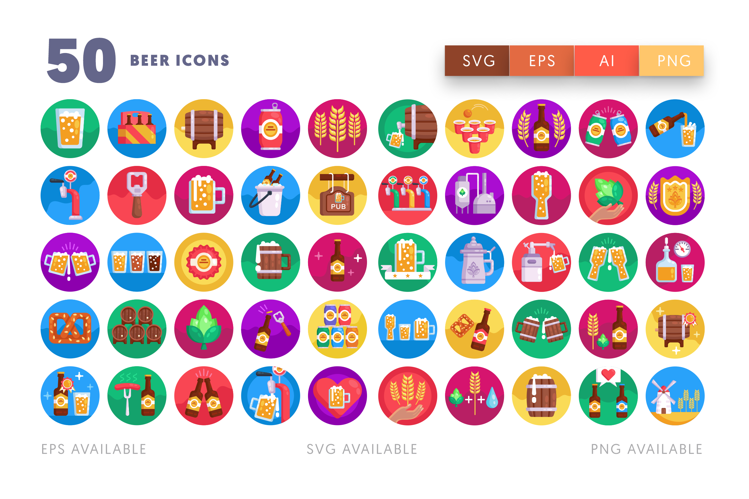 Beer icons png/svg/eps