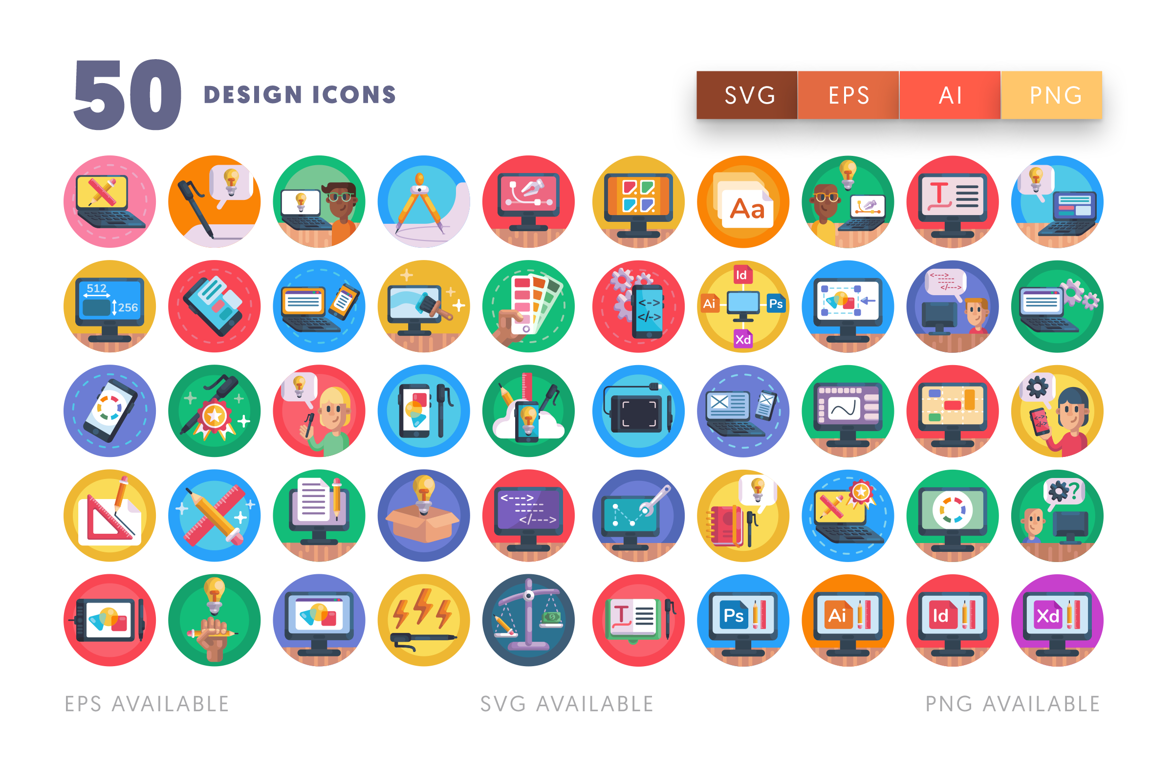Design icons png/svg/eps