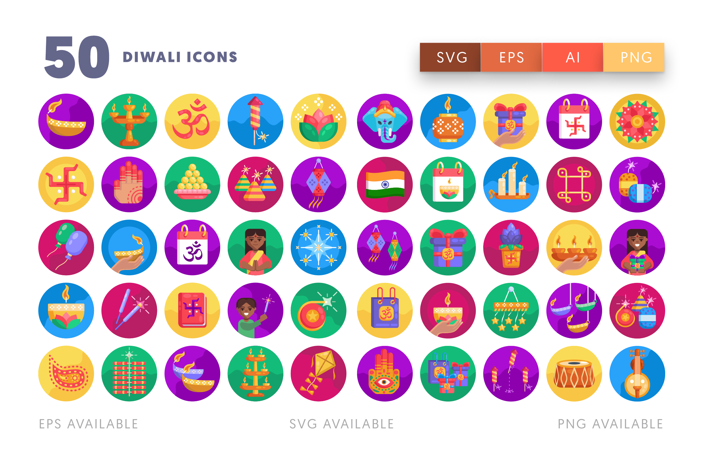 Diwali icons png/svg/eps