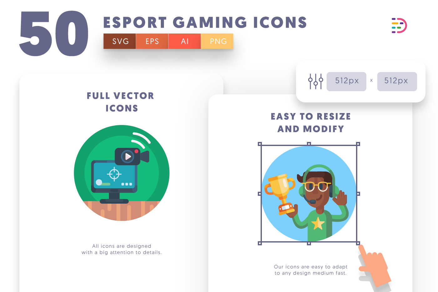Full vector 50EsportGaming Icons