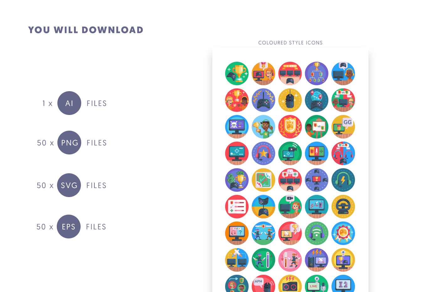Compatible Esport Gaming Icons pack