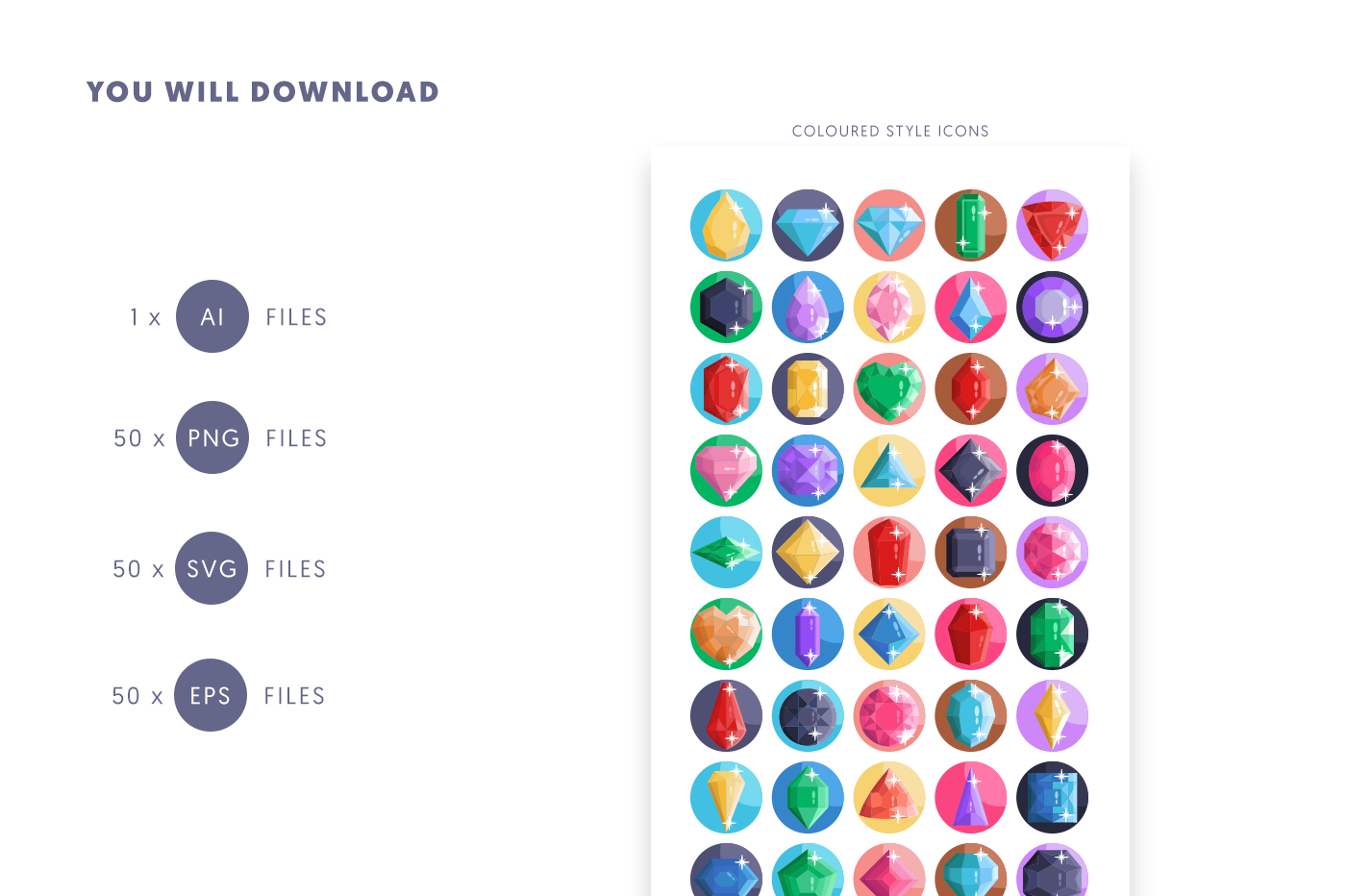 Compatible Gemstones Icons pack