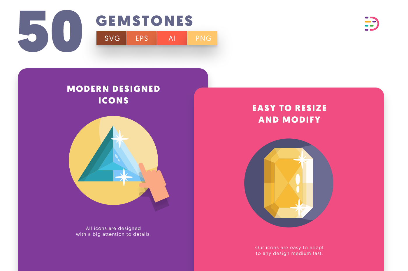 Gemstones icons