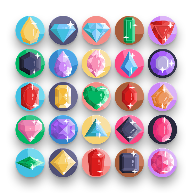 Gemstones Icons