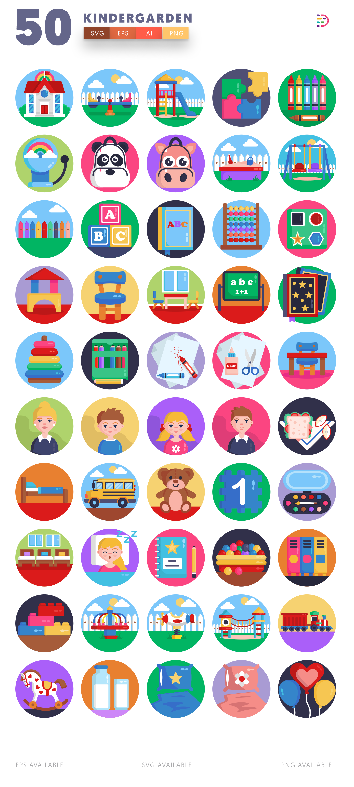 Kindegarden icon pack