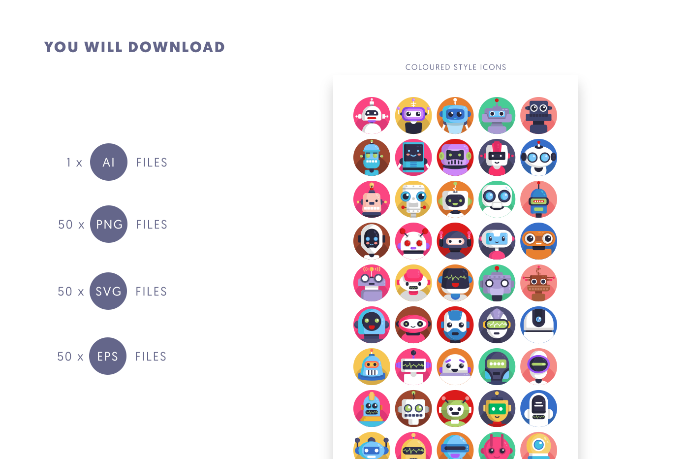 Robot Avatar Icons, Download SVG, PNG, EPS Icons