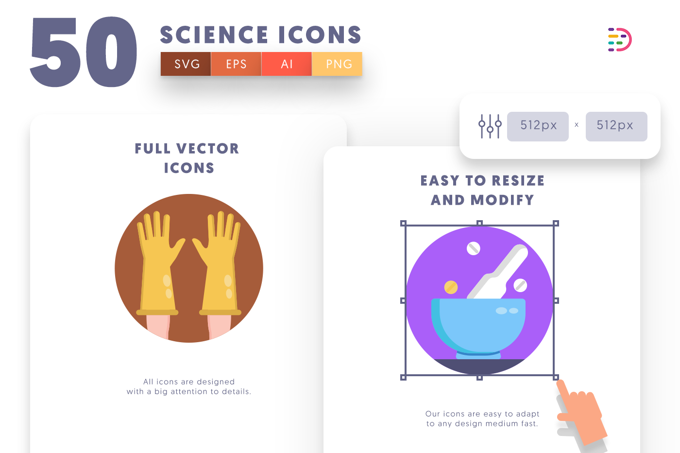 Full vector Science Icons