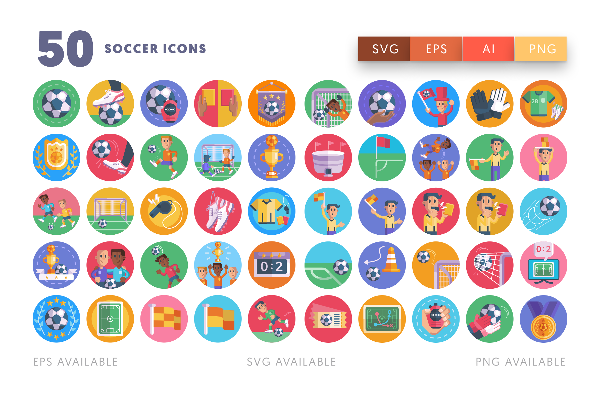 Soccer icons png/svg/eps
