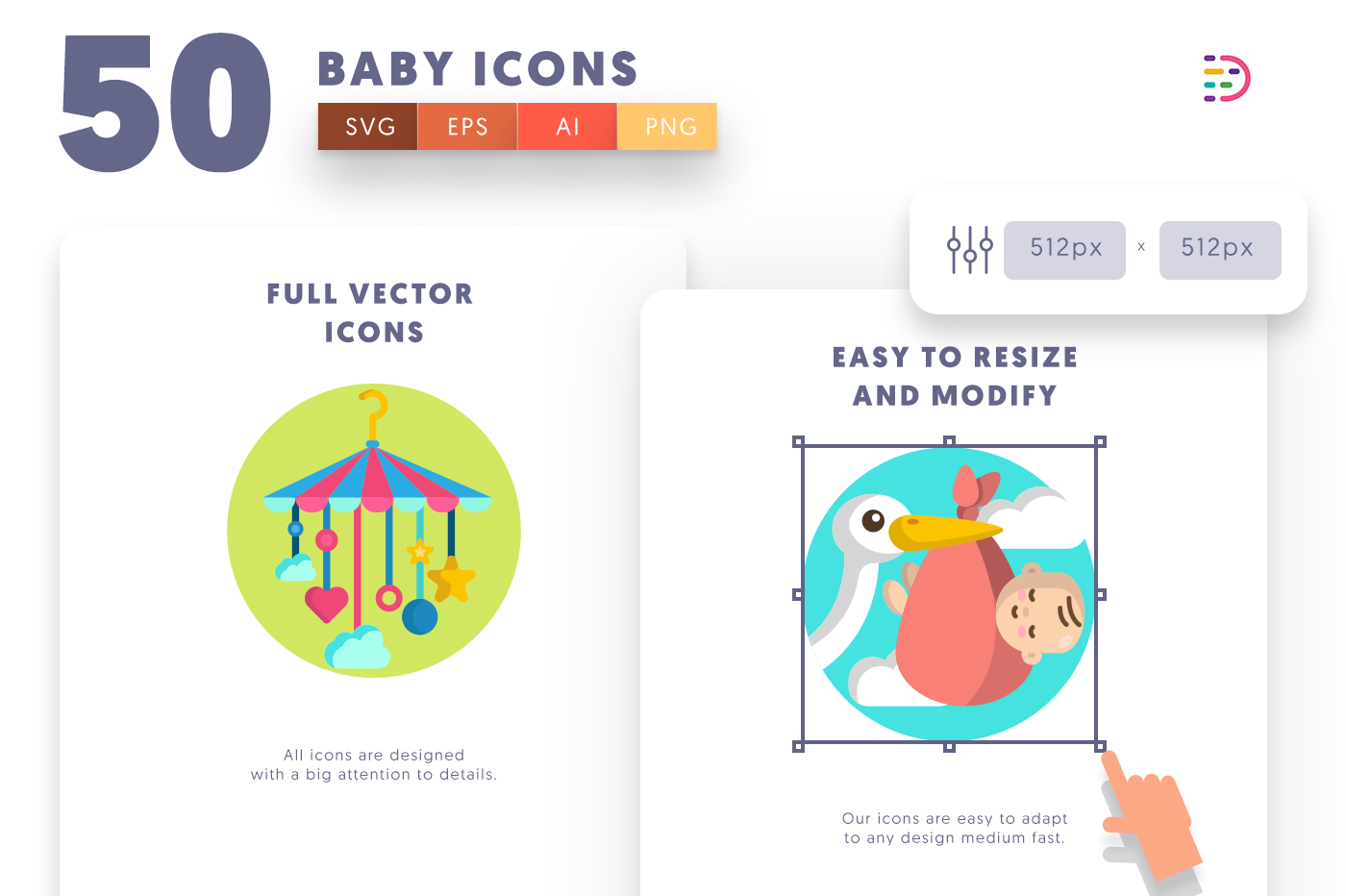 Full vector Baby Icons