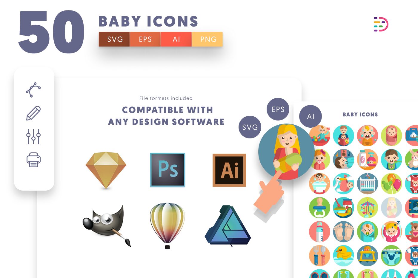  full vector Baby Icons