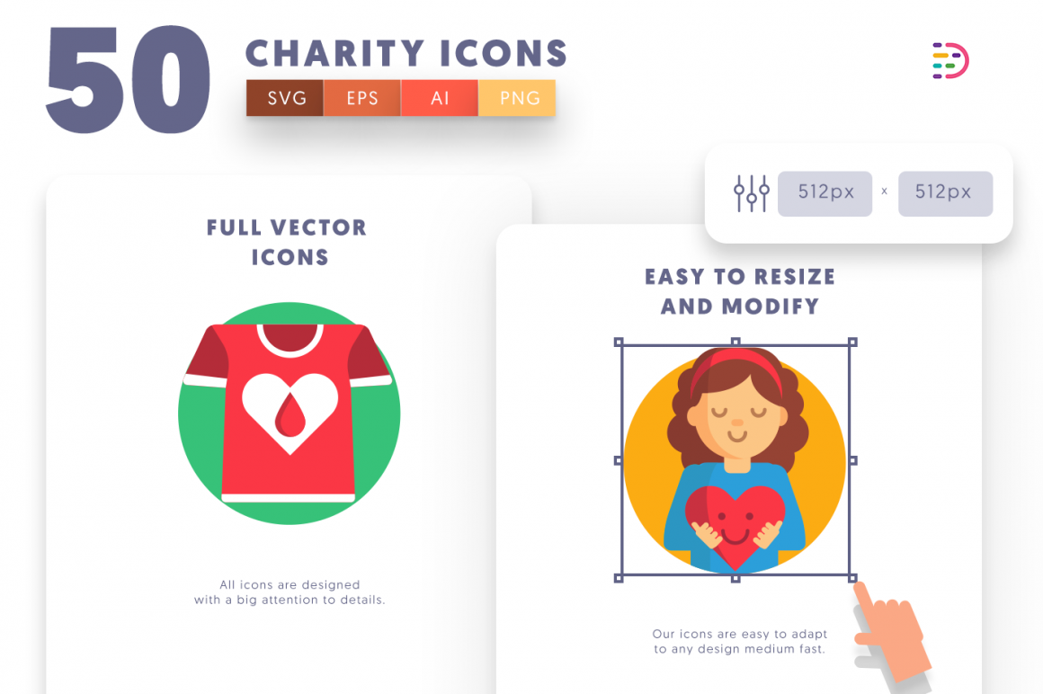50 Charity Icons - Dighital Icons | Premium Icon Sets For All Your Designs!