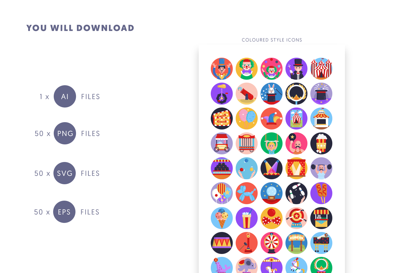 Compatible Circus Icons pack