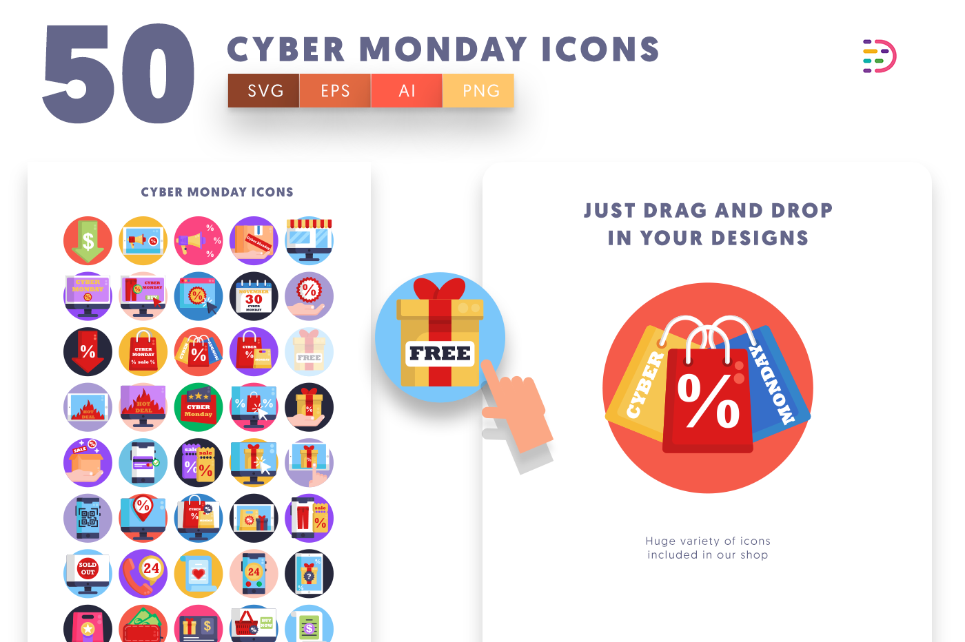 Drag and drop vector icon 