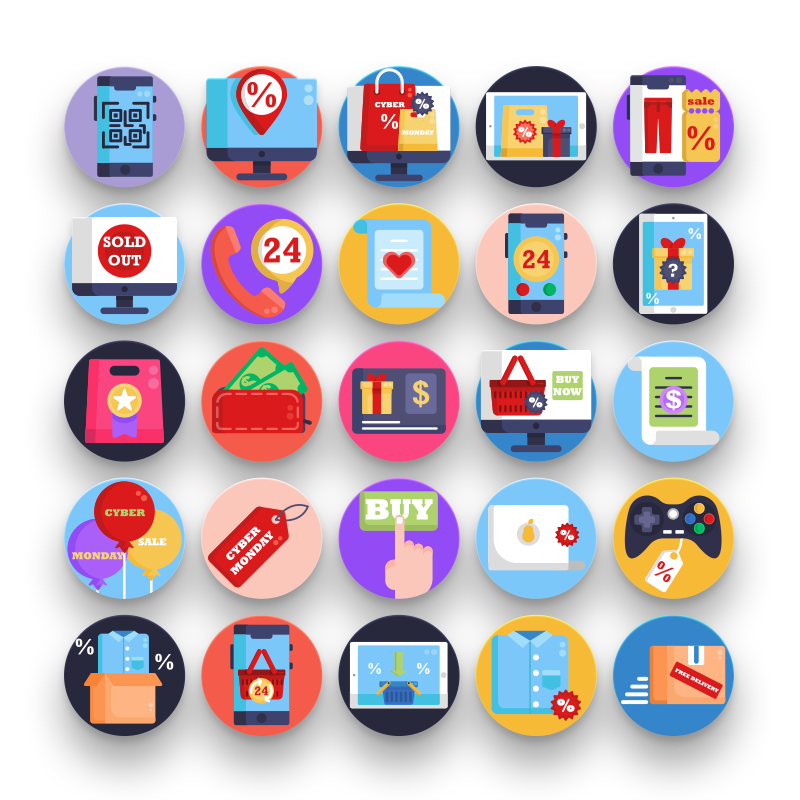 Cyber Monday Icons