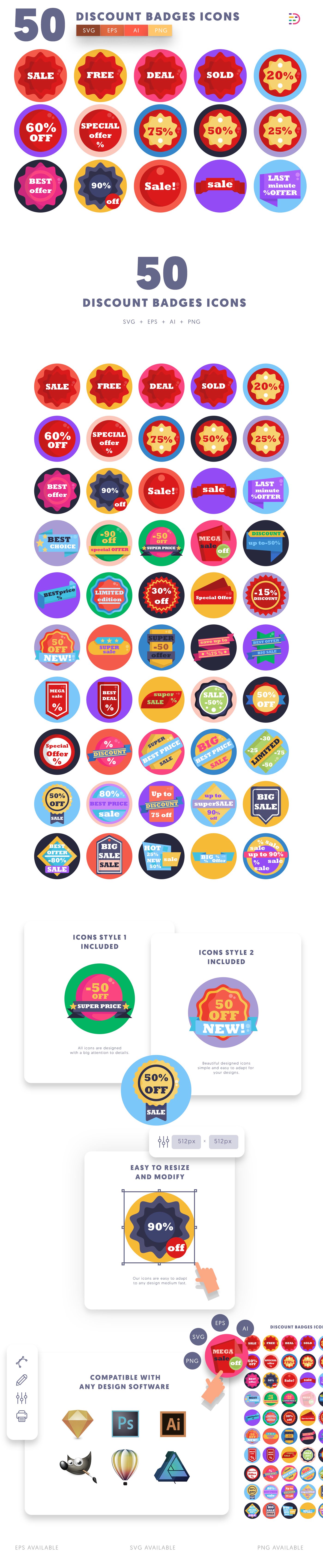 Discountbadges Icons