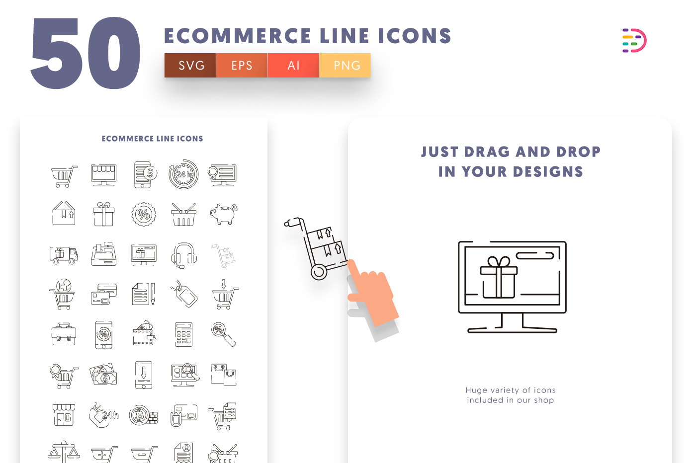 Drag and drop vector icon 