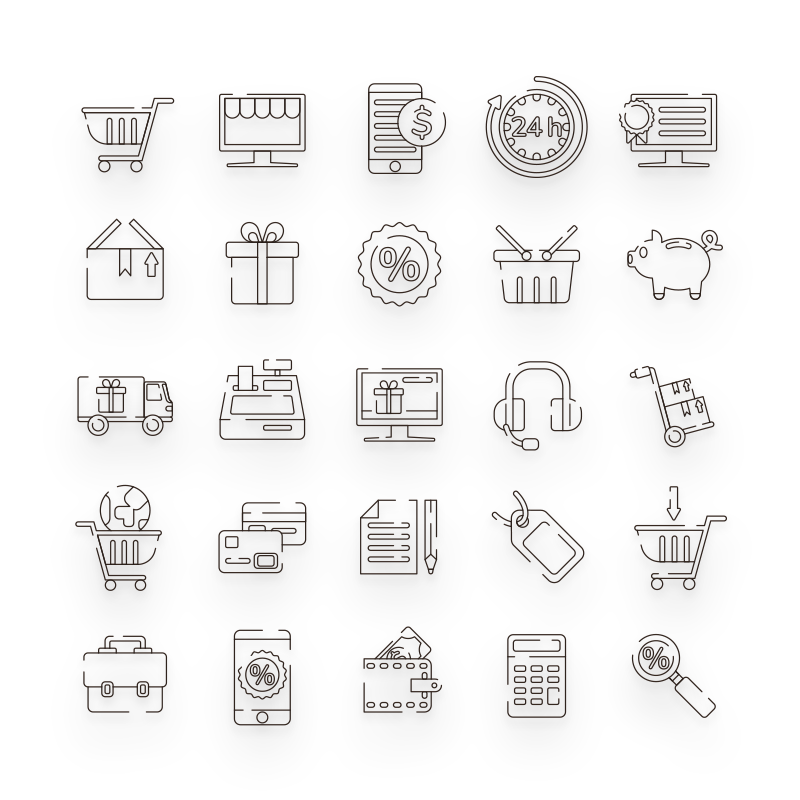 Ecommerce Line Icons