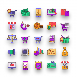Ecommerce-Line Colour Icons Cover