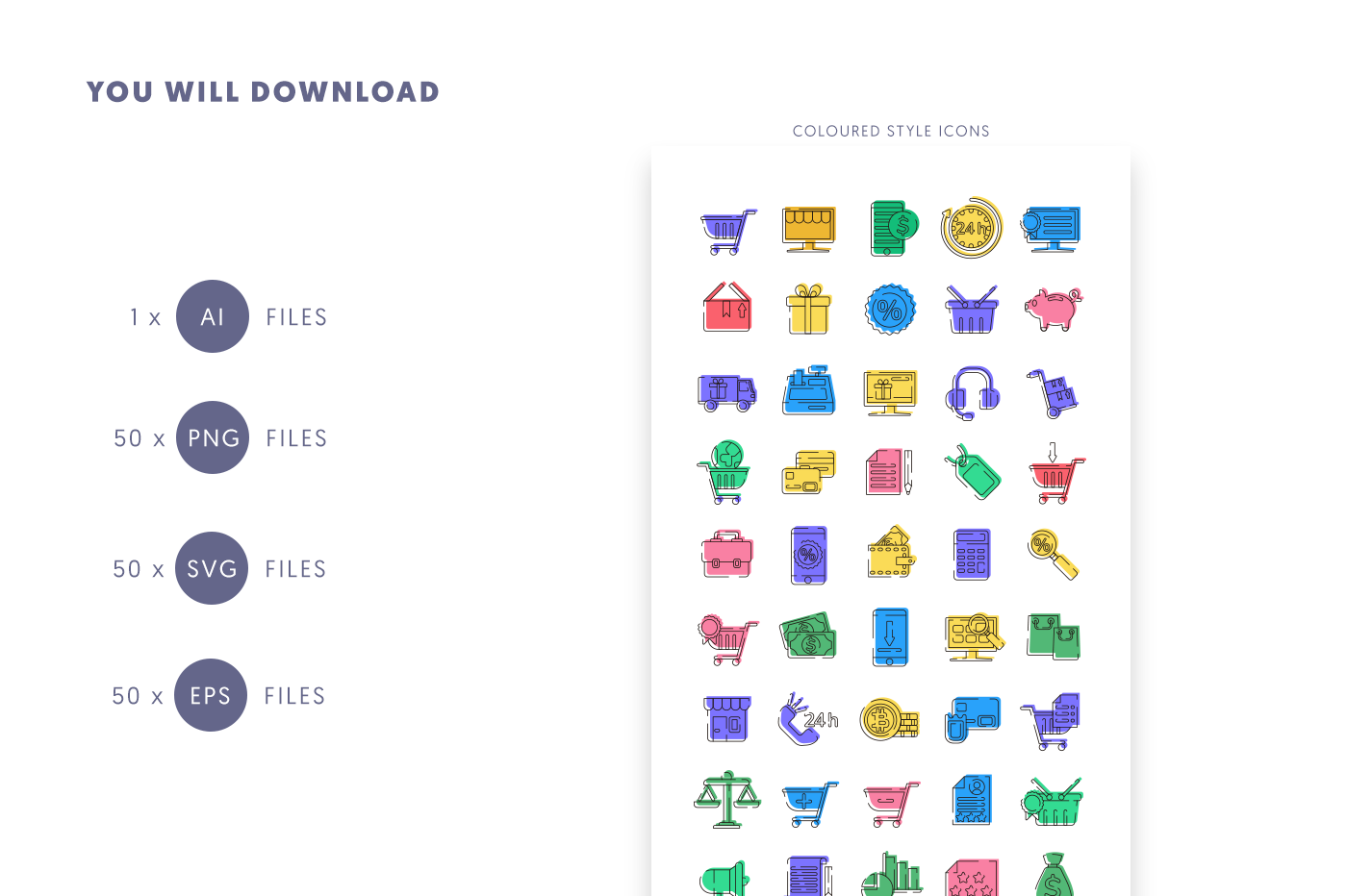 Compatible Ecommerce Line Icons pack