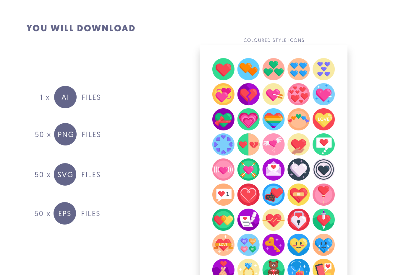 Compatible Heart Icons pack