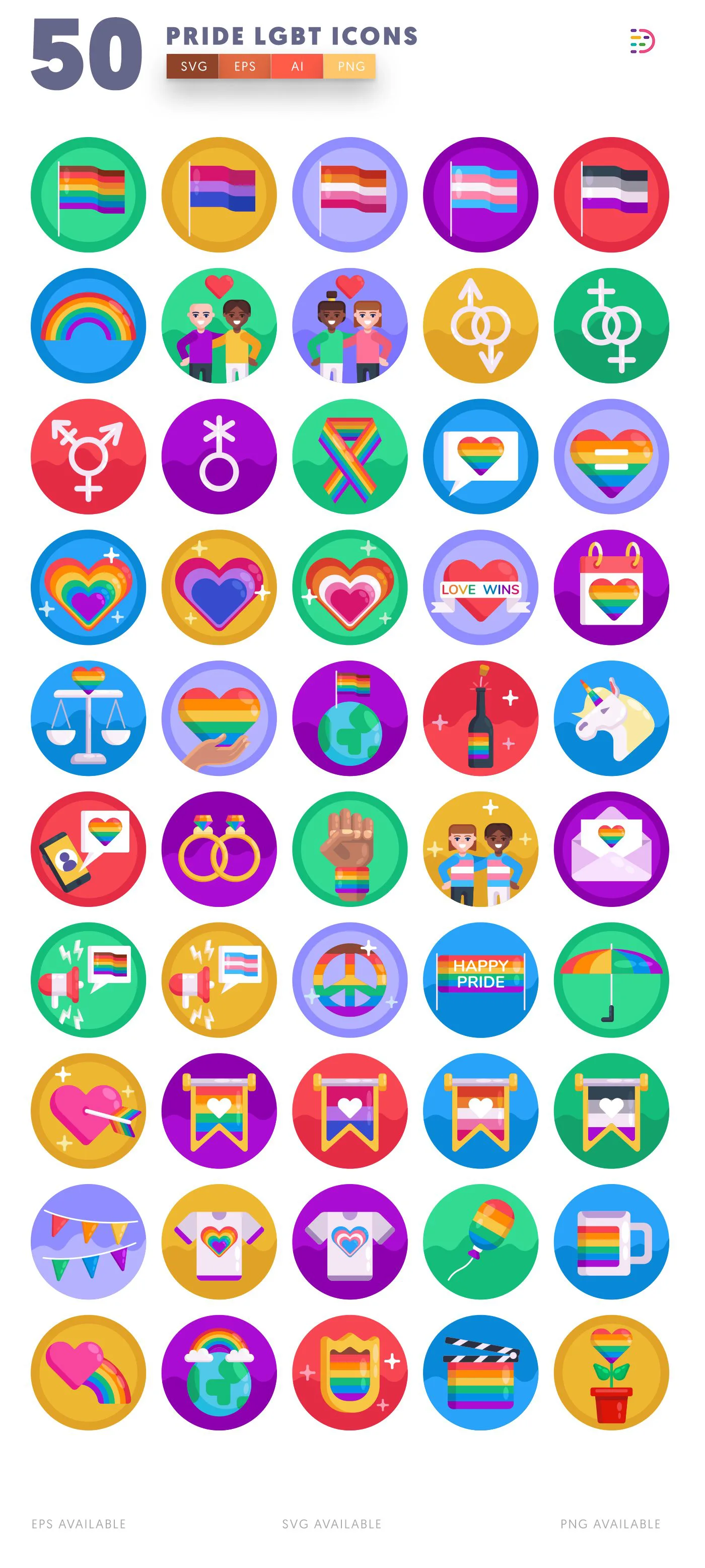 Pride LGBT icon pack
