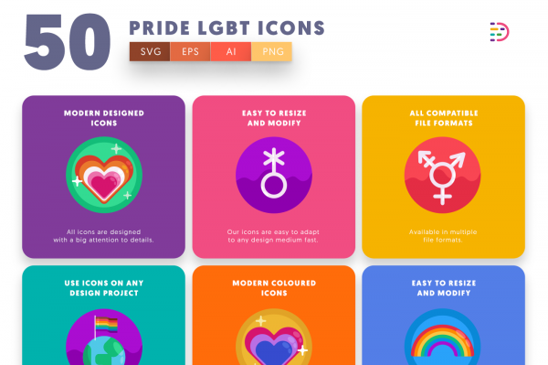 50 Pride Lgbt Icons Dighital Icons Premium Icon Sets For All Your