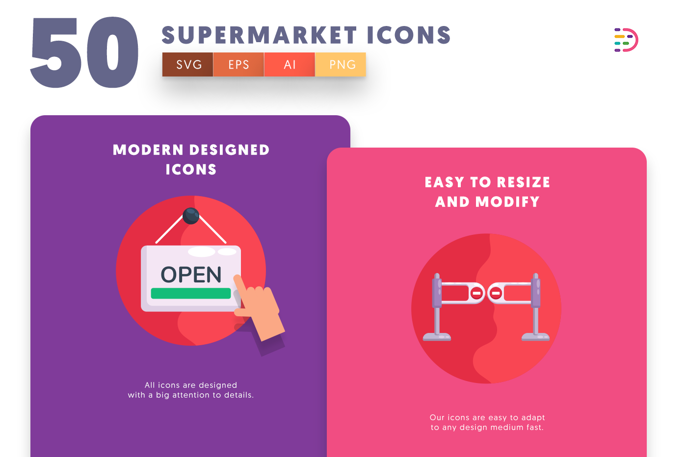 Supermarket icons