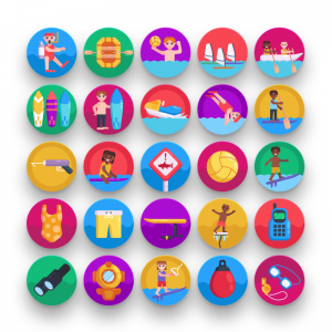 Water Sports Icons Cover