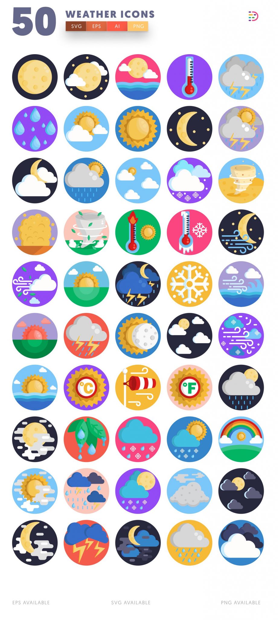 50 Weather Icons - Dighital Icons | Premium Icon Sets For All Your Designs!