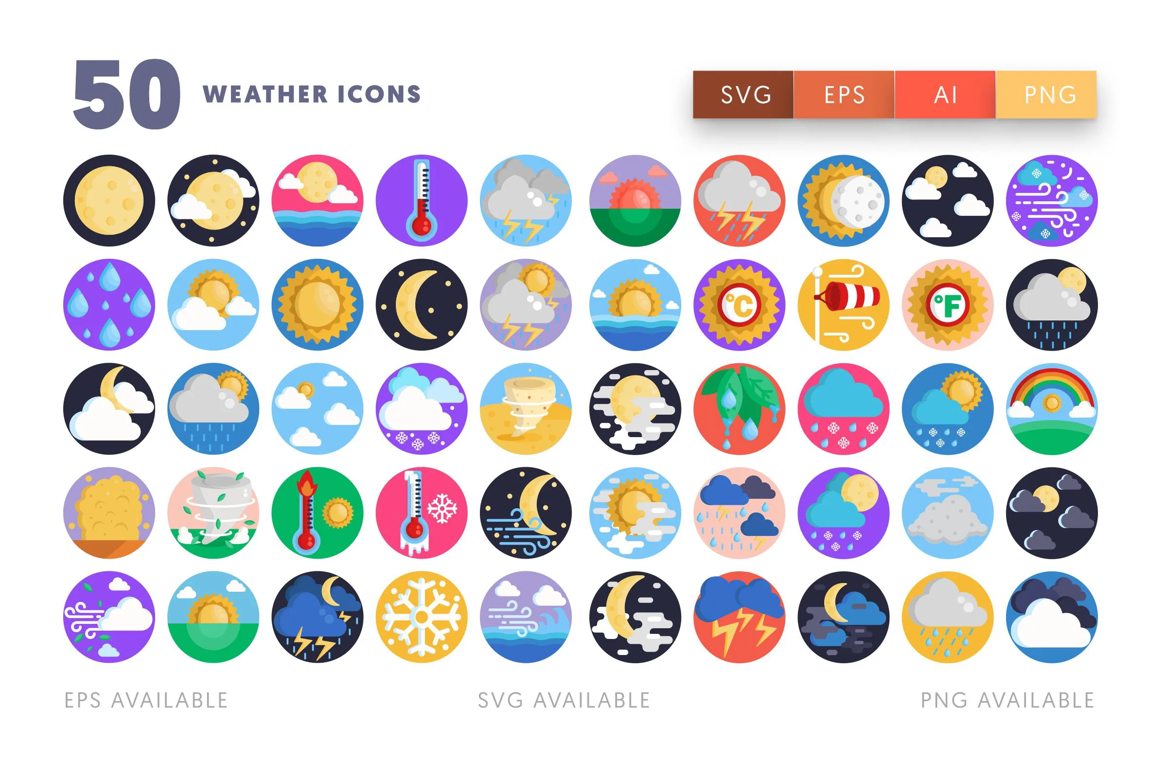 Weather icons png/svg/eps