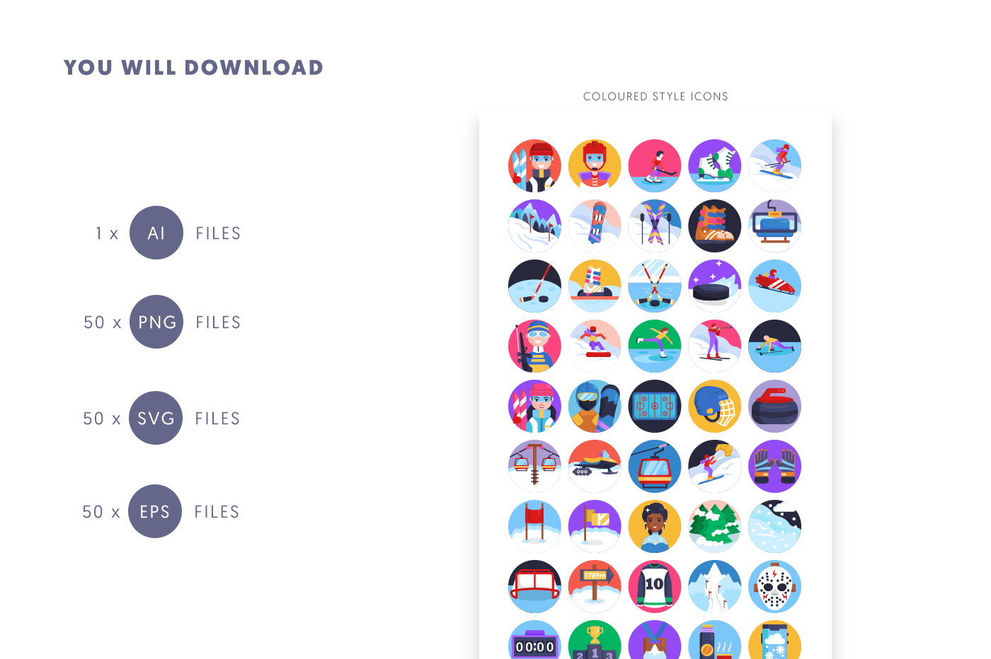 Compatible Winter Sports Icons pack