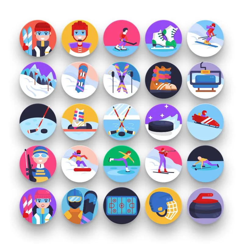 Winter Sports Icons