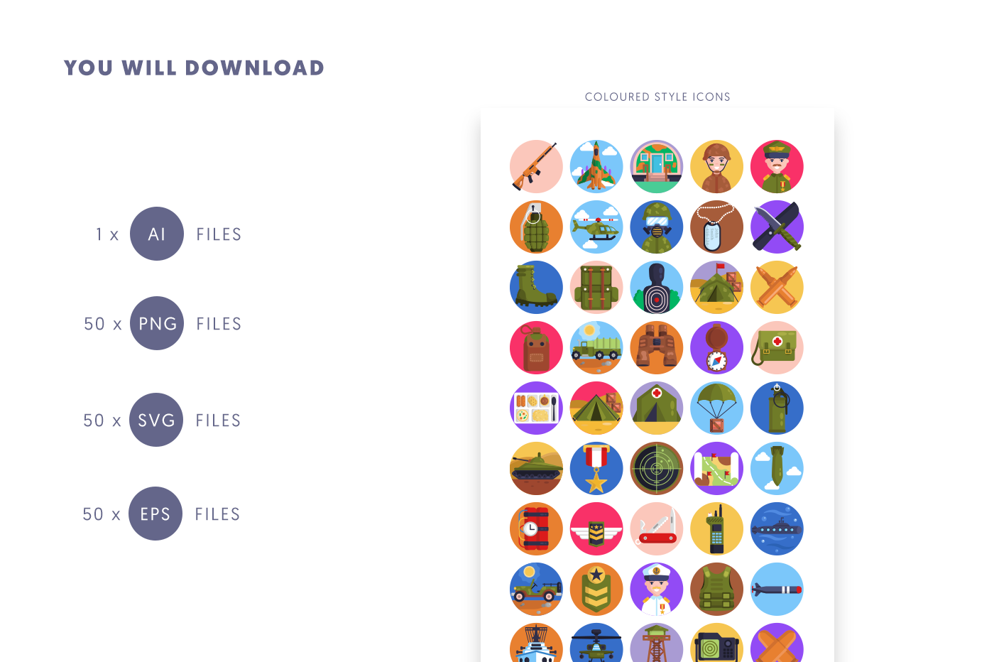 Compatible Army Icons pack