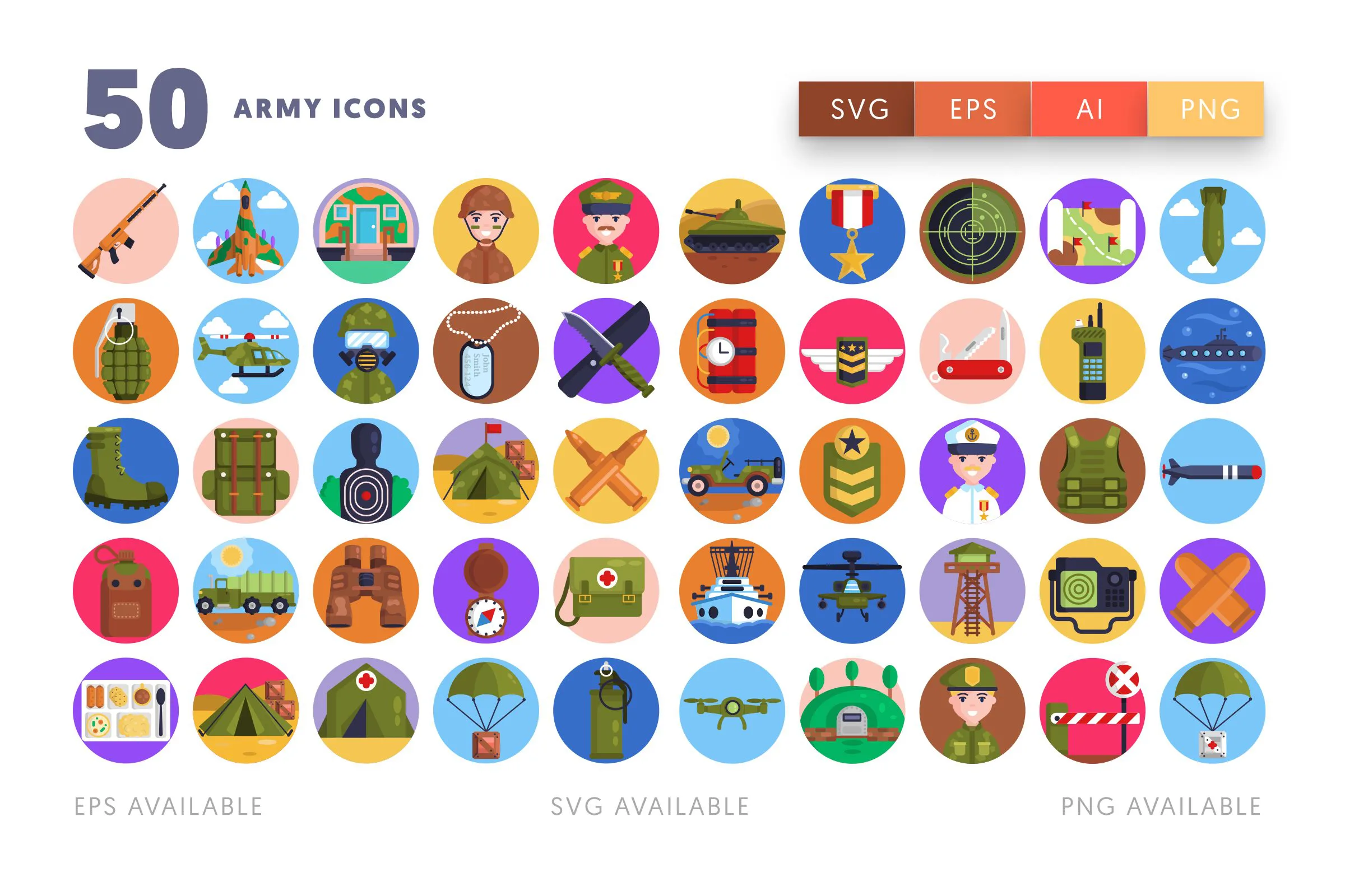 Army icons png/svg/eps