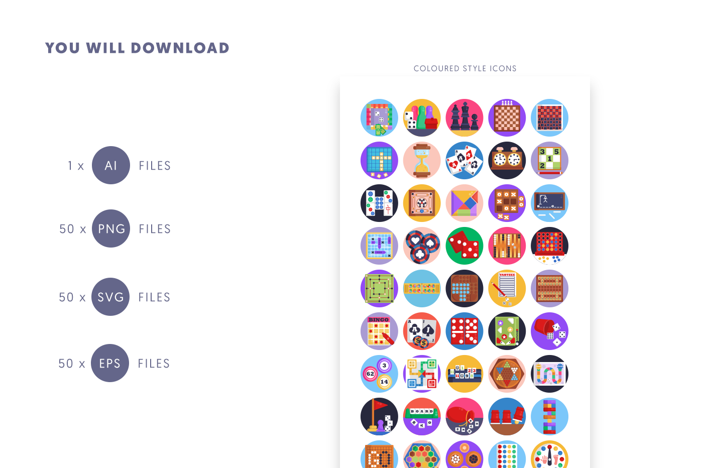 Compatible Board Games Icons pack