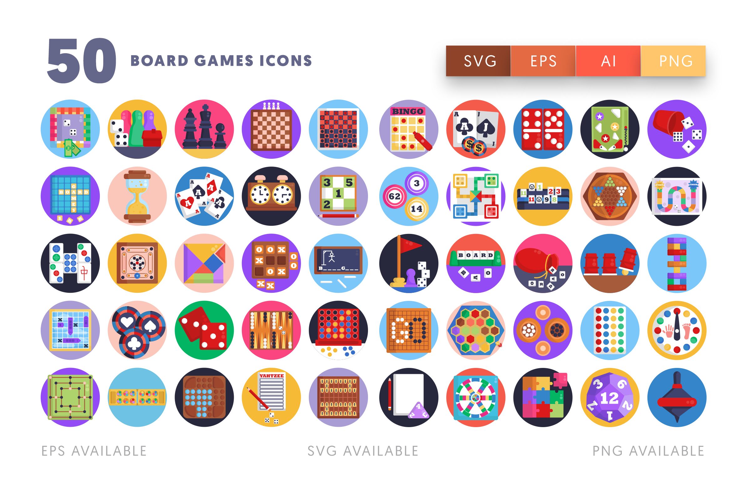 Board Games icons png/svg/eps