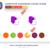 Computer Hardware Color Icons Cover
