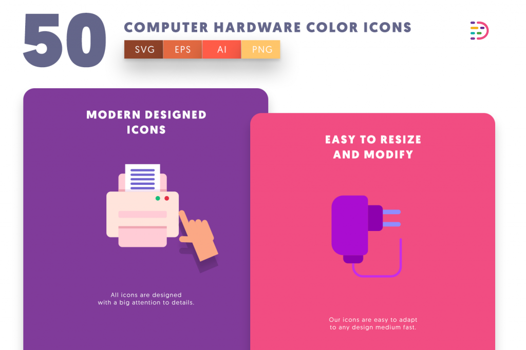 50 Computer Hardware Color Icons - Dighital Icons | Premium Icon Sets ...