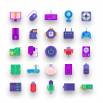 Computer Hardware Color Icons