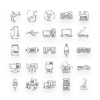 Computer Hardware Line Icons Cover
