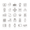 Computer Hardware Line Icons