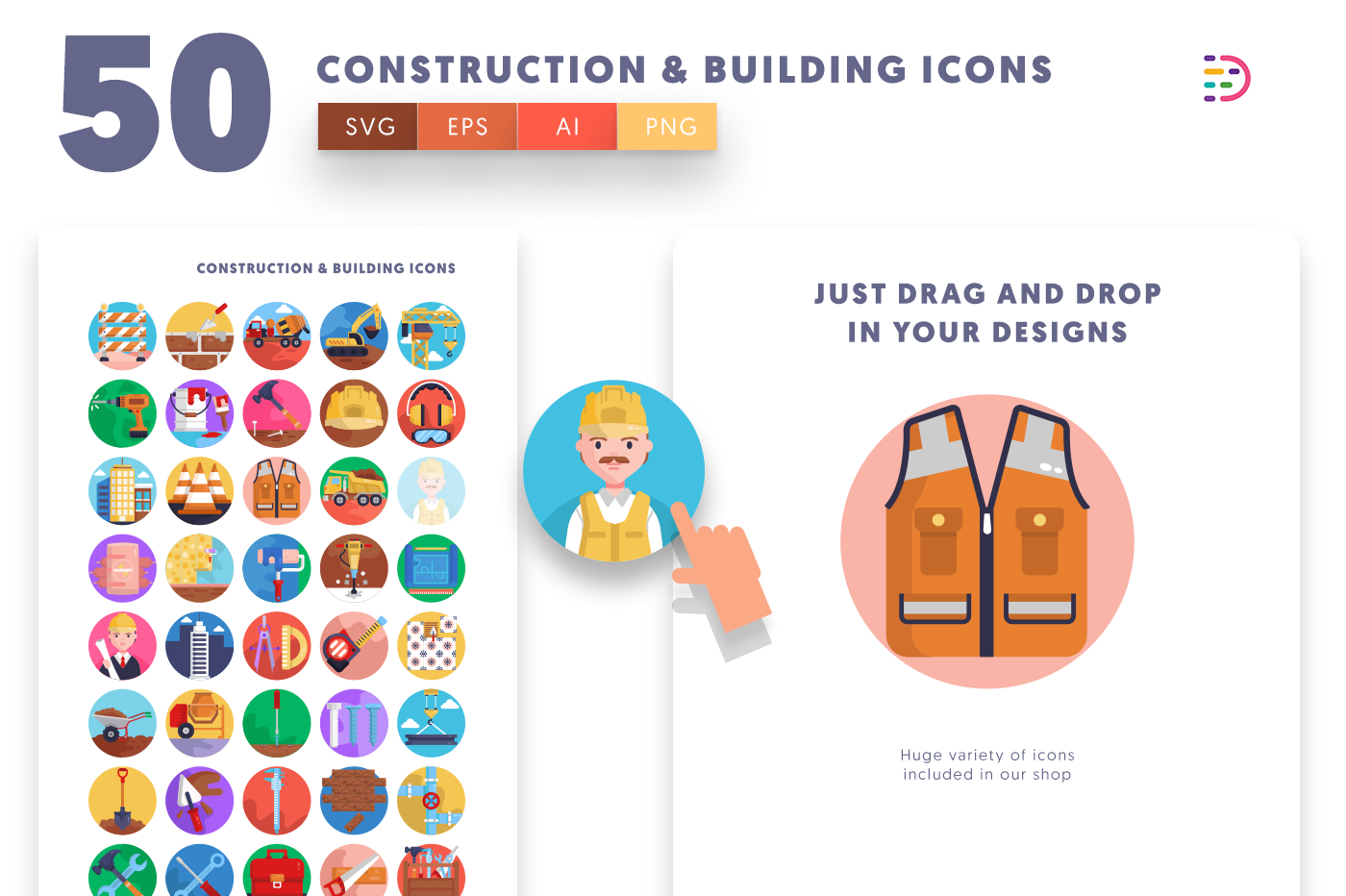 Drag and drop vector icon 